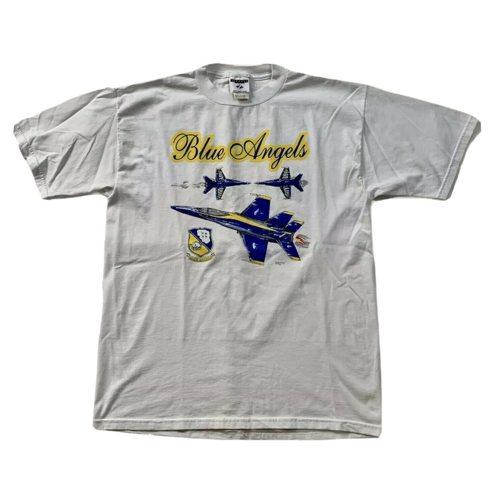 Vintage Jerzees Short Sleeve Blue Angels 1999 90's